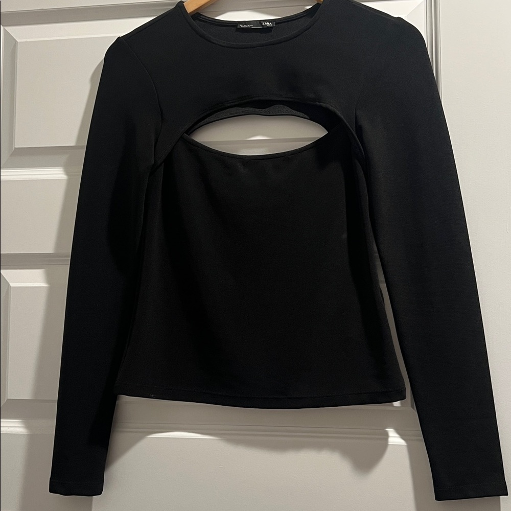 Zara Black Cutout Top